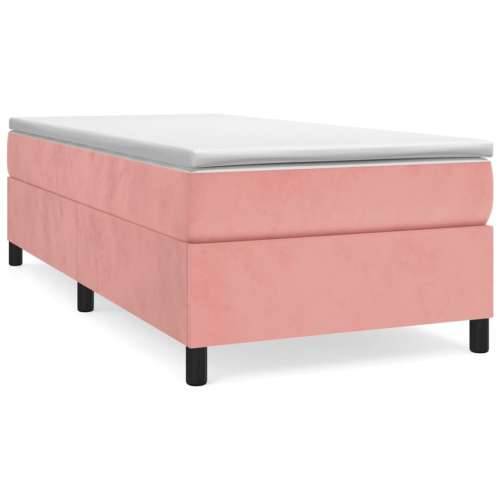 Box spring krevet s madracem ružičasti 90x190 cm baršunasti - Ružičasta 90 x 190 cm 35 cm Cijena