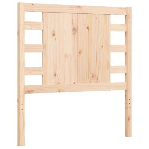 Okvir kreveta s uzglavljem za jednu osobu od masivnog drva - Prirodna 90 x 190 cm Cijena