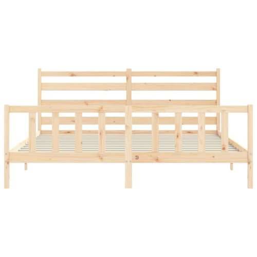 Okvir kreveta bez madraca 200 x 200 cm od masivne borovine - Prirodna 200 x 200 cm Cijena