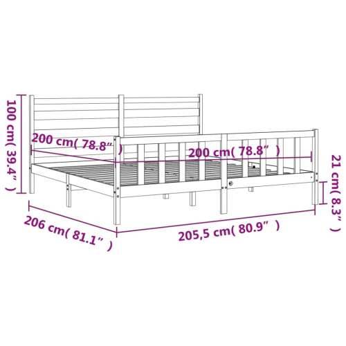 Okvir kreveta bez madraca 200 x 200 cm od masivne borovine - Prirodna 200 x 200 cm Cijena