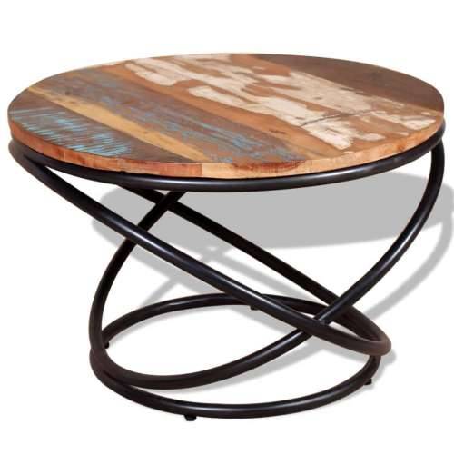 Stolić za kavu od masivnog obnovljenog drva 60 x 60 x 40 cm Cijena