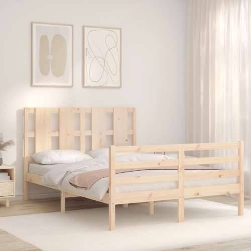 Okvir za krevet s uzglavljem 140x200 cm od masivnog drva - Prirodna 140 x 200 cm Cijena