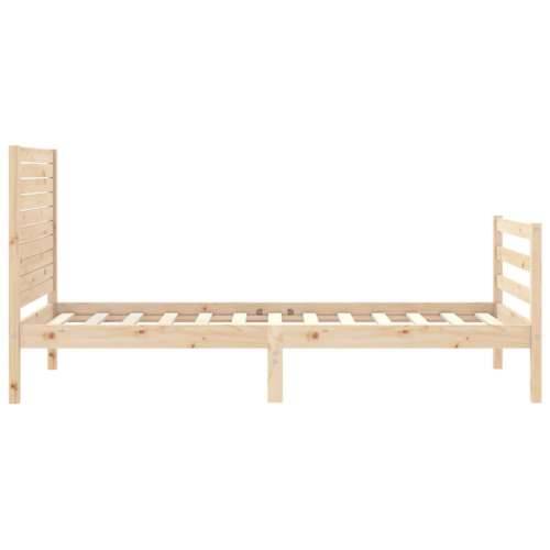 Okvir kreveta s uzglavljem 90 x 200 cm od masivnog drva - Prirodna 90 x 200 cm Cijena