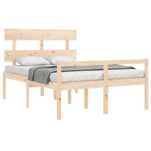 Krevet za starije s uzglavljem 140x190 cm od masivnog drva - Prirodna 140 x 190 cm Visoko Cijena