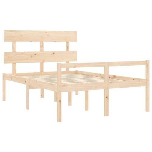 Krevet za starije s uzglavljem 140x190 cm od masivnog drva - Prirodna 140 x 190 cm Visoko Cijena