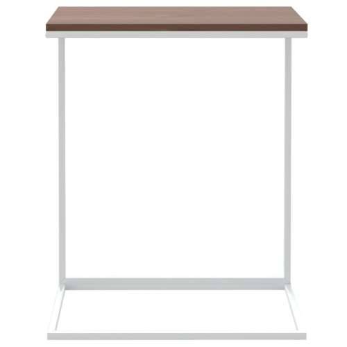 Bočni stolić bijeli 55 x 35 x 66 cm od konstruiranog drva Cijena