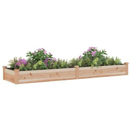 Povišena gredica - Vrtna gredica s oblogom 240x60x25 cm masivna jelovina - Prirodna 240 x 60 x 25 cm 1 Cijena
