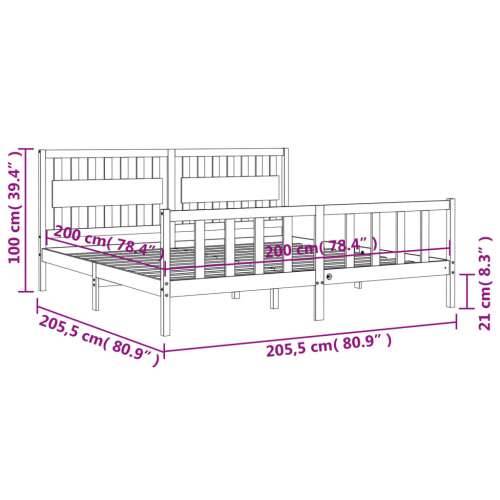 Okvir kreveta bez madraca bijeli 200x200 cm od masivne borovine - Bijela 200 x 200 cm Cijena