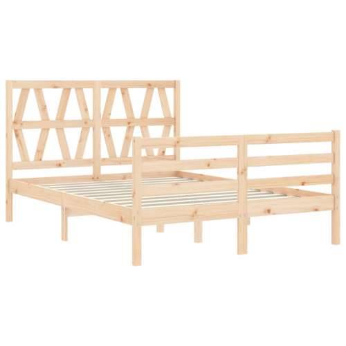 Okvir kreveta s uzglavljem 120 x 200 cm od masivnog drva Cijena