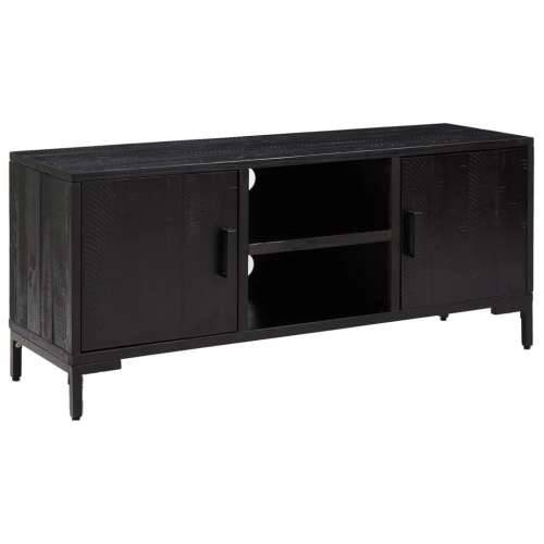 TV ormarić crni 110 x 35 x 48 cm od masivne borovine - Crna 110 x 35 x 48 cm 1 Cijena