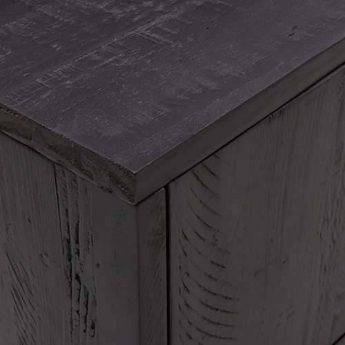 TV ormarić crni 110 x 35 x 48 cm od masivne borovine - Crna 110 x 35 x 48 cm 1 Cijena