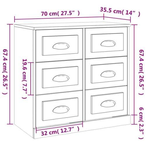 Komoda bijela 70 x 35,5 x 67,5 cm od konstruiranog drva - Bijela 1 Cijena