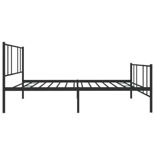Metalni okvir kreveta uzglavlje i podnožje crni 90 x 200 cm Cijena