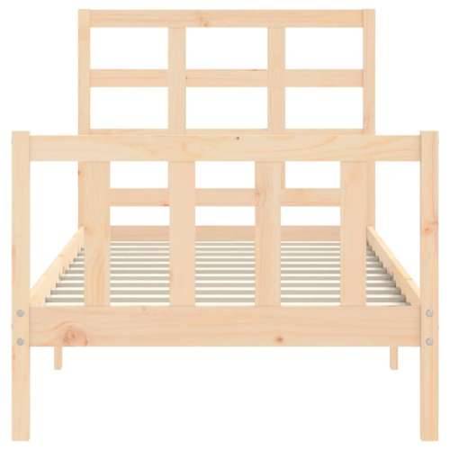 Okvir kreveta s uzglavljem 90 x 190 cm od masivnog drva Cijena