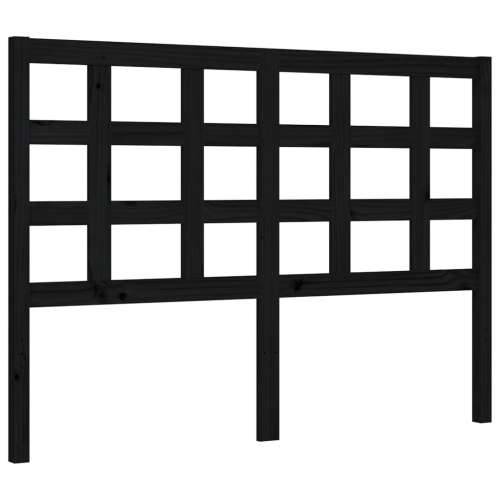 Okvir za krevet s uzglavljem crna 120x200cm od masivnog drva Cijena