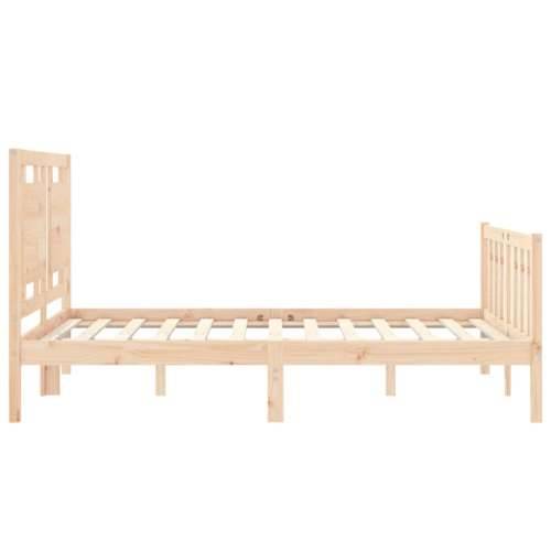 Okvir kreveta s uzglavljem 140 x 190 cm od masivnog drva Cijena