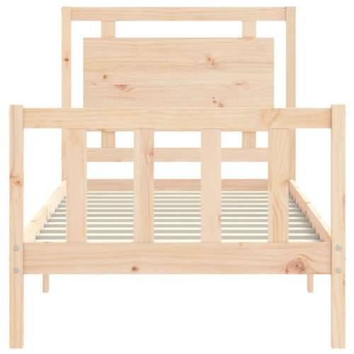 Okvir kreveta s uzglavljem 90 x 200 cm od masivnog drva Cijena