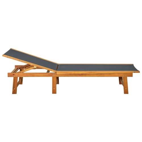 Ležaljka za sunčanje sa stolom bagremovo drvo i tekstilen Cijena
