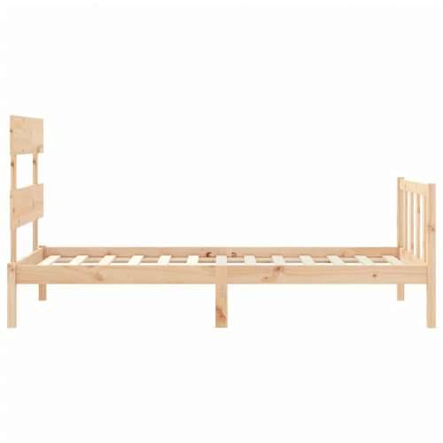 Okvir kreveta bez madraca 90 x 200 cm od masivne borovine - Prirodna 90 x 200 cm s uzglavljem i podnožjem Cijena