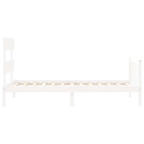 Okvir za krevet s uzglavljem crni 100x200 cm od masivnog drva Cijena
