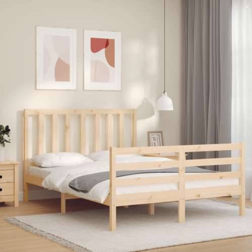 Okvir za krevet s uzglavljem 140x200 cm od masivnog drva Cijena