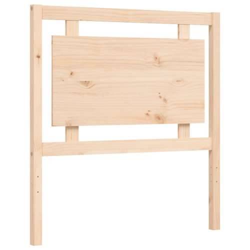 Okvir kreveta s uzglavljem mali jednokrevetni masivno drvo - Prirodna 75 x 190 cm Cijena