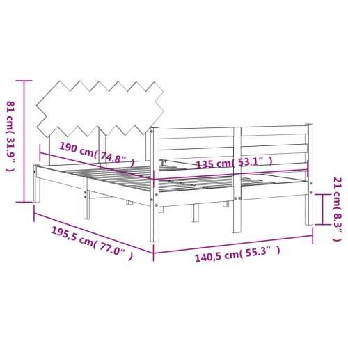 Okvir kreveta s uzglavljem 4FT6 bračni od masivnog drva Cijena