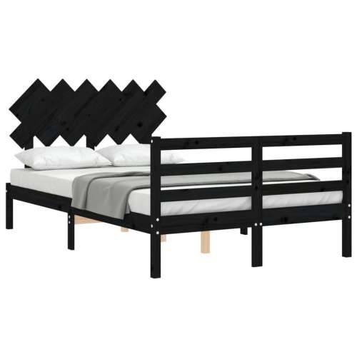 Okvir kreveta s uzglavljem crni 4FT6 bračni od masivnog drva Cijena