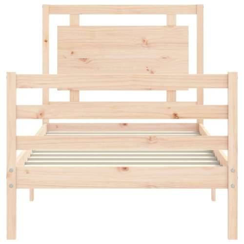 Okvir za krevet s uzglavljem 100x200 cm od masivnog drva Cijena
