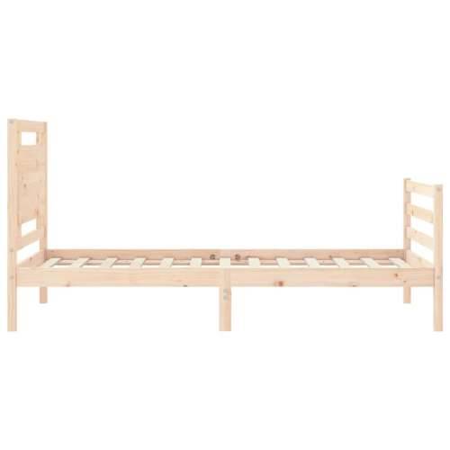 Okvir za krevet s uzglavljem 100x200 cm od masivnog drva Cijena