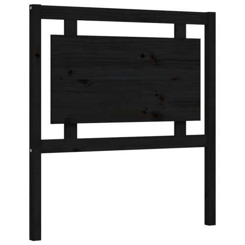 Okvir za krevet s uzglavljem crna 100x200 cm od masivnog drva Cijena