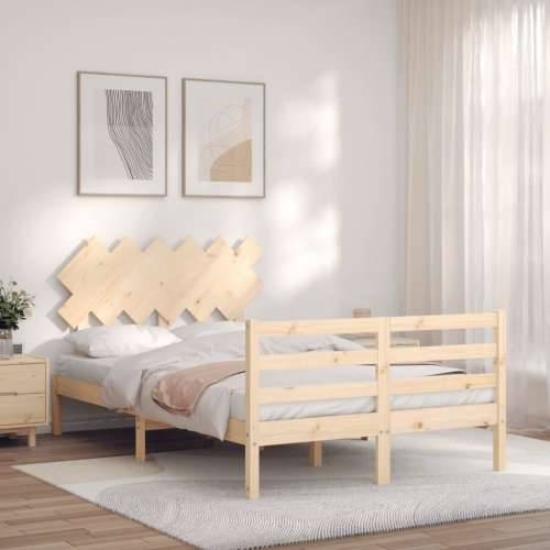 Okvir kreveta s uzglavljem 120 x 200 cm od masivnog drva