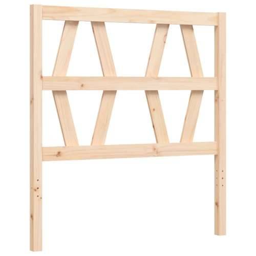 Okvir kreveta s uzglavljem za jednu osobu od masivnog drva - Prirodna 90 x 190 cm Cijena