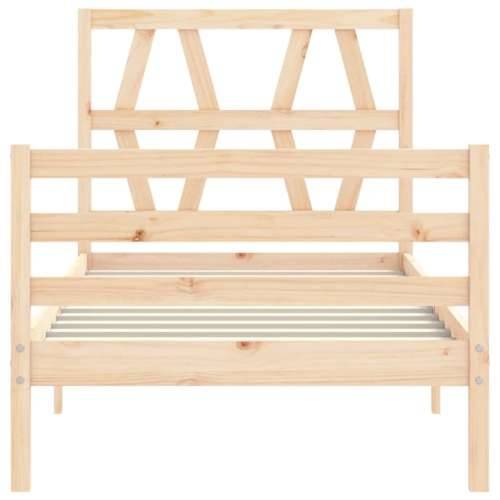 Okvir za krevet s uzglavljem 100x200 cm od masivnog drva Cijena