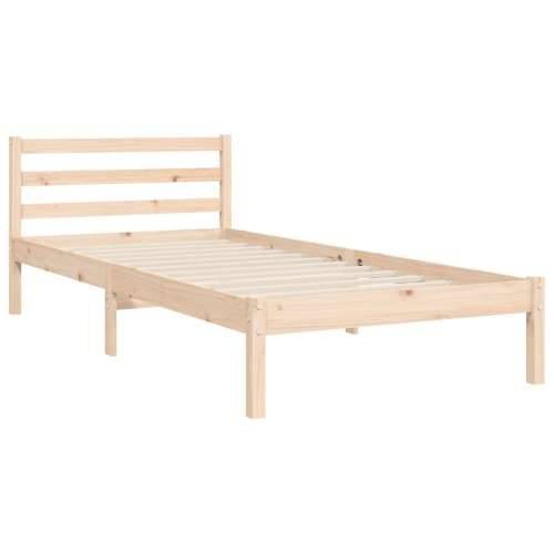 Okvir za krevet s uzglavljem 100x200 cm od masivnog drva Cijena