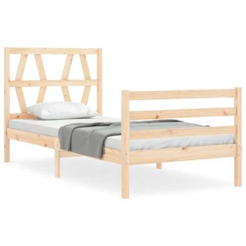 Okvir za krevet s uzglavljem 100x200 cm od masivnog drva - Prirodna 100 x 200 cm Cijena