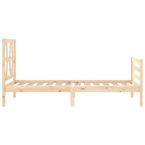 Okvir za krevet s uzglavljem 100x200 cm od masivnog drva - Prirodna 100 x 200 cm Cijena