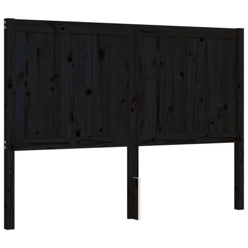 Okvir za krevet s uzglavljem crna 120x200cm od masivnog drva Cijena