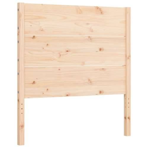 Okvir kreveta s uzglavljem 90 x 200 cm od masivnog drva Cijena