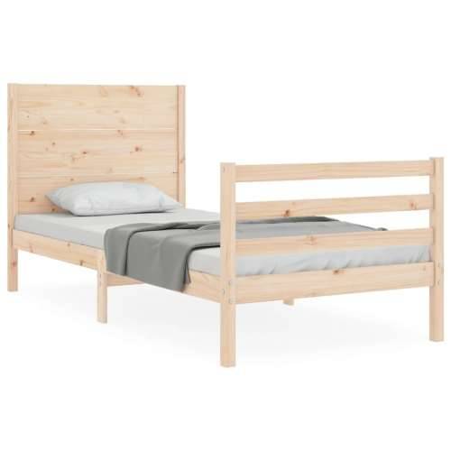 Okvir za krevet s uzglavljem 100x200 cm od masivnog drva - Prirodna 100 x 200 cm Cijena