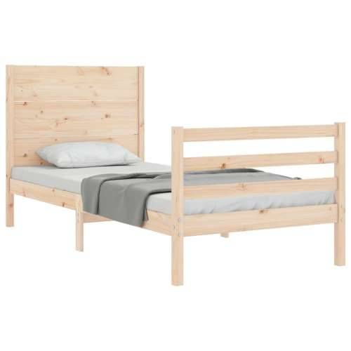Okvir za krevet s uzglavljem 100x200 cm od masivnog drva - Prirodna 100 x 200 cm Cijena