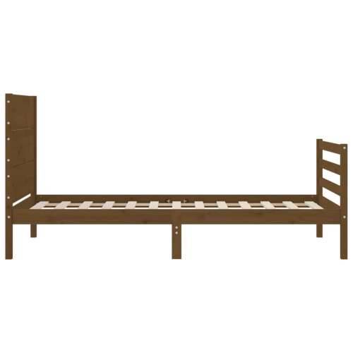 Okvir za krevet s uzglavljem boja meda 100 x 200 cm od borovine Cijena
