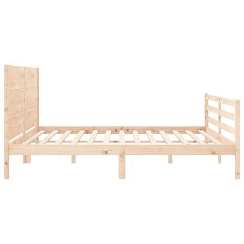 Okvir kreveta s uzglavljem 200 x 200 cm od masivnog drva - Prirodna 200 x 200 cm Cijena