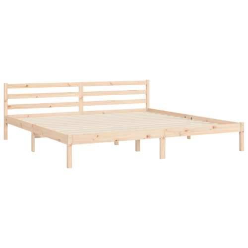 Okvir kreveta s uzglavljem 200 x 200 cm od masivnog drva - Prirodna 200 x 200 cm Cijena