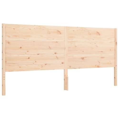 Okvir kreveta s uzglavljem 200 x 200 cm od masivnog drva - Prirodna 200 x 200 cm Cijena
