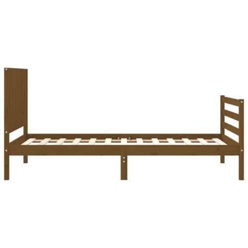 Okvir za krevet s uzglavljem boja meda 100 x 200 cm od borovine Cijena