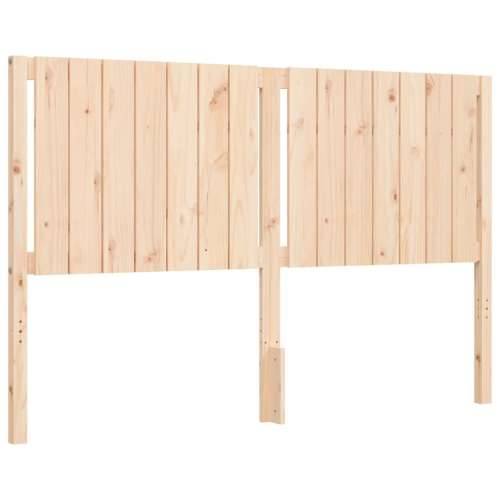 Okvir kreveta s uzglavljem 160 x 200 cm od masivnog drva - Prirodna 160 x 200 cm Cijena