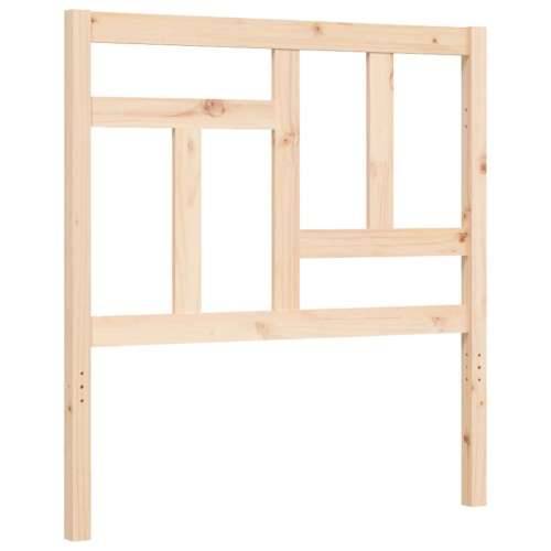 Okvir kreveta s uzglavljem za jednu osobu od masivnog drva - Prirodna 90 x 190 cm Cijena