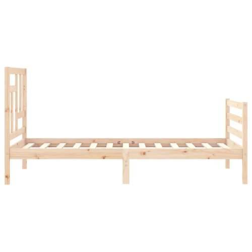Okvir kreveta s uzglavljem 90 x 200 cm od masivnog drva - Prirodna 90 x 200 cm Cijena