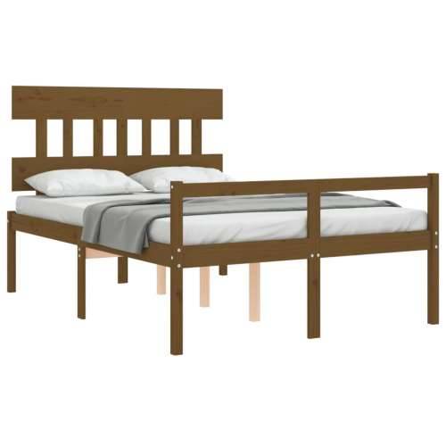 Okvir kreveta s uzglavljem boja meda 140 x 200 cm masivno drvo Cijena
